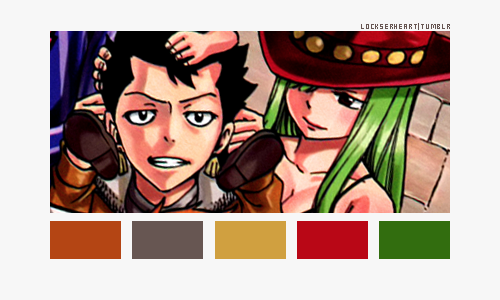 lockserheart: Fairy Tail Cover 322 Colour Palettes : Pairings [bonus Brax/CaBooze!]