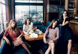 ethanrobertson:  Cast of Girls - Kirke, Dunham, Mamet, Williams 