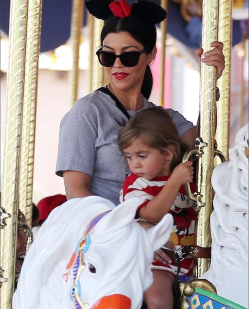 alldasheverything:  Kourtney & Penelope at Disneyland for North’s birthday