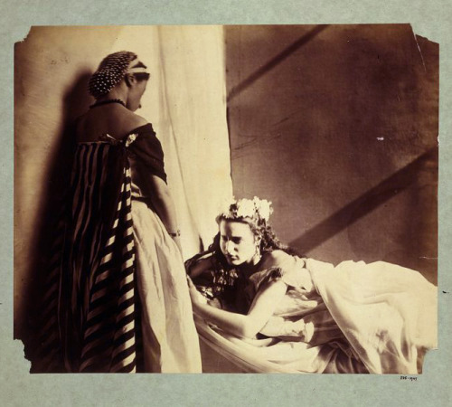 Clementina and Isabella Grace in fancy dress (Orientalist or classical). in a series of photographs 