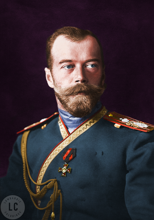 Tsar Nicholas II.Photographer unknown, c. 1900.Colored by Lombardie Colorings.______________________