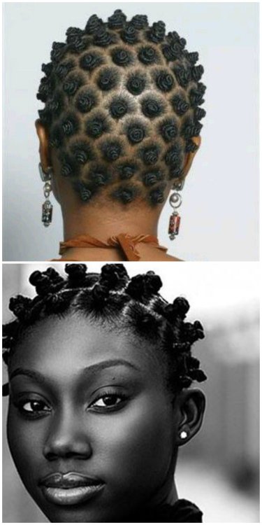 securelyinsecure:  cultureunseen:  Salute to our Bantu knots…  Beautiful 