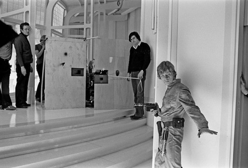 gameraboy:1979 photos behind the scenes on the Cloud City set from The Empire Strikes Back. 