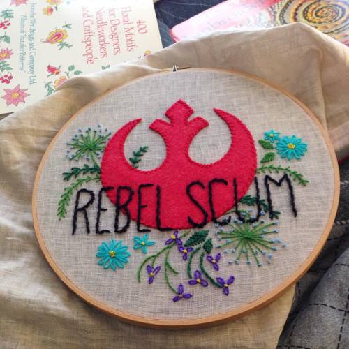 nonasuch:I was right. It did need more flowers. #embroidery #starwars #crafts