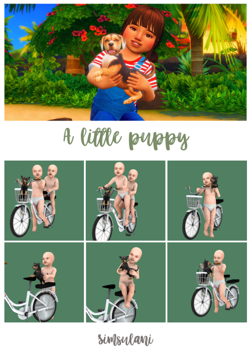 hellosimsulani: #232 Pose Pack - A little Puppy (free 14 May 22) 6 POSESAndrews Pose Player  Telepor
