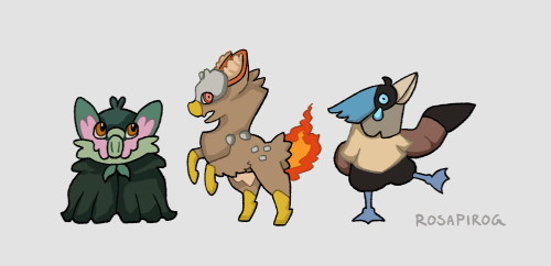 Choose your starter!Grass starter: Frukind - Barriegoth - DramcubatFire starter: Toffdee - Deekin - 