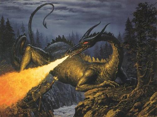 Glaurung was the first of the fire breathing dragons in middle earth. Though he was not part of the 