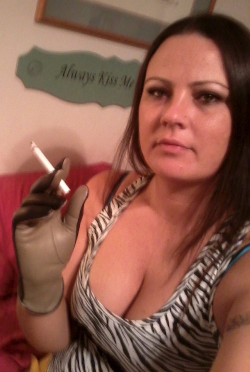 leathersmoke81: Desiree - leather gloved, big tits, VS120! Yum