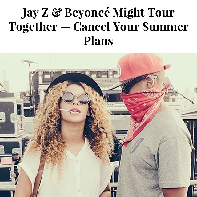 Beyonce + Jay Z. In one stadium. Say what now!? #Beyonce #JayZ #tour #music