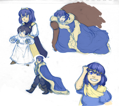 i wasnt feeling well today so i slapped some quick colours on a bunch of baby lucinas i drew a few w
