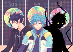 berrylord:THIS POST IS the cause of this! It WAS JUST SO BRILLIANT IT JUST GOT MY GEARS GOING!Like this probably looks really lame, but I had to! I love kingdom hearts and Dmmd! it’s honestly such a perfect fit! And I kinda ( at least with Aoba’s