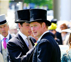 ravishingtheroyals:  Prince Harry and Jake Warren attend Day 1 of Royal Ascot at Ascot Racecourse on June 17, 2014 in Ascot, England 