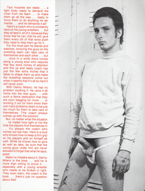 From LOCKERROOM no 2 (1978) Model is Danny Milano