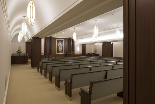 Inside the newly renovated Jordan River Utah Temple of The Church of Jesus Christ of Latter-day Sain