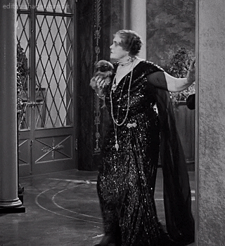 ediths-shades:  Costume appreciation:MARIE DRESSLER in DINNER AT EIGHT (1933).Costume design by Adrian.