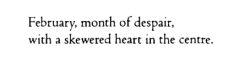 soracities:Margaret Atwood, ‘February’,