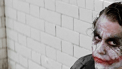  He turns to me and says, “Why so serious?” Comes at me with the knife. “WHY