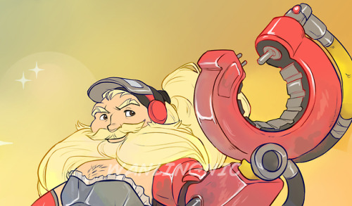 wanlingnic: @Pandamonk commissioned me to draw “Magical Girl Torbjorn” and I must&r
