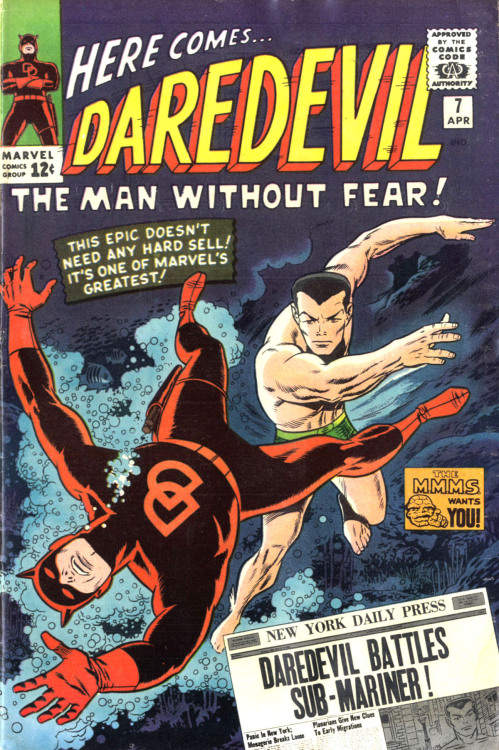 comicbookcovers:
“ Daredevil #7, April 1965, Pencils: Wally Wood, Colors: Stan Goldberg
”