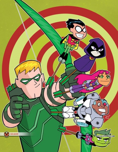 theimancameron:  And now for batch TWO of the “Teen Titans Go” themed variant covers for DC’s July slate!1) Green Arrow #42 by Craig Rousseau2) Green Lantern #42 by jorgecor3) Harley Quinn #18 by Ben Caldwell4) Justice League #42 by mrhipp5) Justice