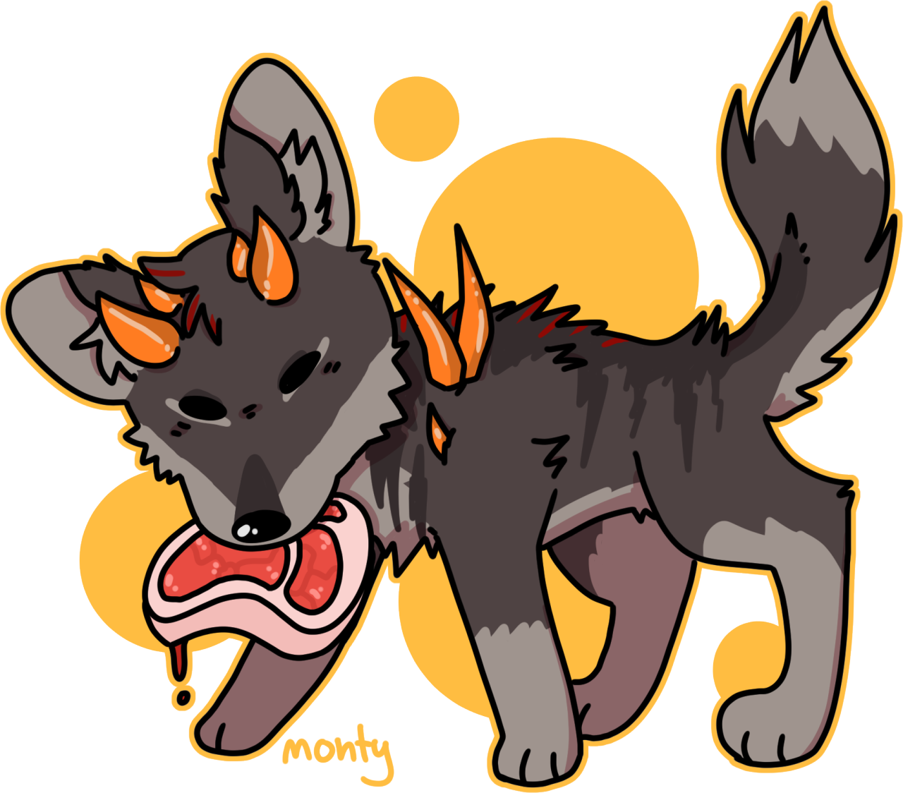 Puppy for @dead----eyes !! He is so cute and he was fun to draw