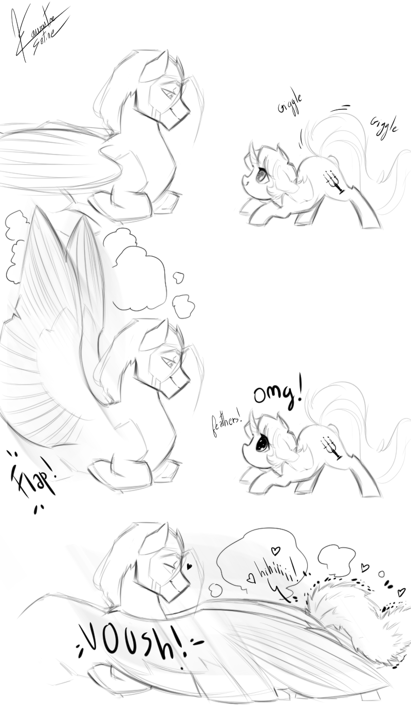 satine-pony:  satine-pony:  OMG Feathers ! Levain is a kind stallion. xD  (ps : guys,