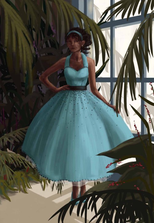 Winter’s Light blue Dress with Black Rhinestones, I don’t think the pose suits Winter&rs