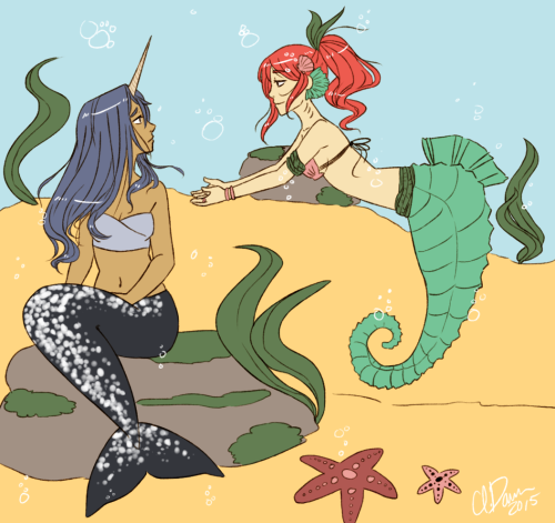I have always loved mermaids. I have also always loved all sea creatures. So instead of going for tr