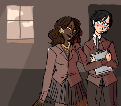 octavigustus:From last night’s dragon age 60 min over @ twitter! prompt was high school/college au 