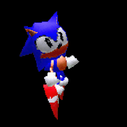 sonichedgeblog: The 3D model of Sonic from Sonic Into Dreams, a special mode within Christmas NiGHTS. [Sonic The Hedgeblog][Support us on Patreon]  