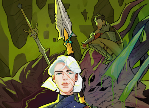 therearecookiesdraws:The ideal way my warden shows up is by casually saving Hawke in the fade as the inquisition attempts 50 sides quests to get her back, only to stumble on this scene and have her say, “What, like it’s hard?”