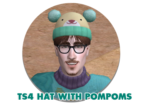 TS4 HAT WITH POMPOMSAnother one addition for @tony-veis​ 4t2 Knitting modThe hat accessories from Ni