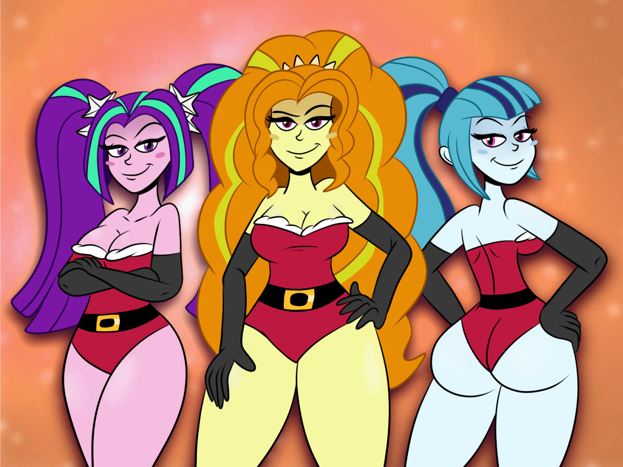 sb99stuff:  Merry Christmas from The Dazzlings! ;p   &lt; |D’‘‘‘