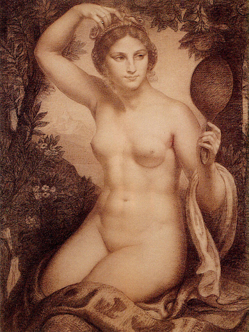 mermaidenmystic:          Venus au Mirror by Armand Point (French artist, 1861–1932)