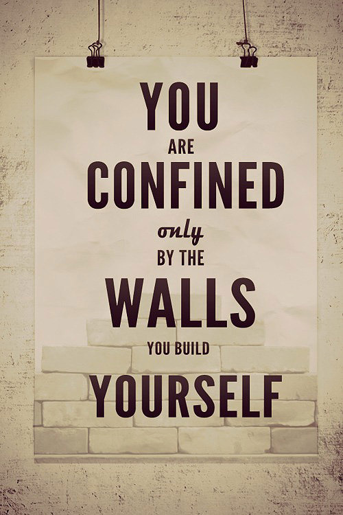 Melissa Joy You Are Confined Only By The Walls You Build Melissa Joy You Are Confined Only By The Walls You Build