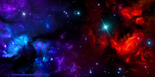 deviantart:stephanieshimerdla:‘Interstellar’This was a study on space and nebulae. Took about 1 ½ ho