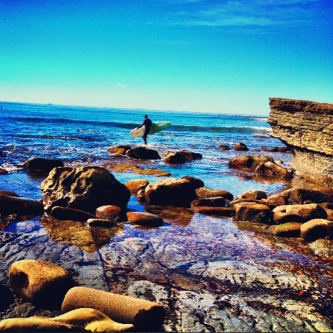 Morning paddle out. Sunset Cliffs, SD