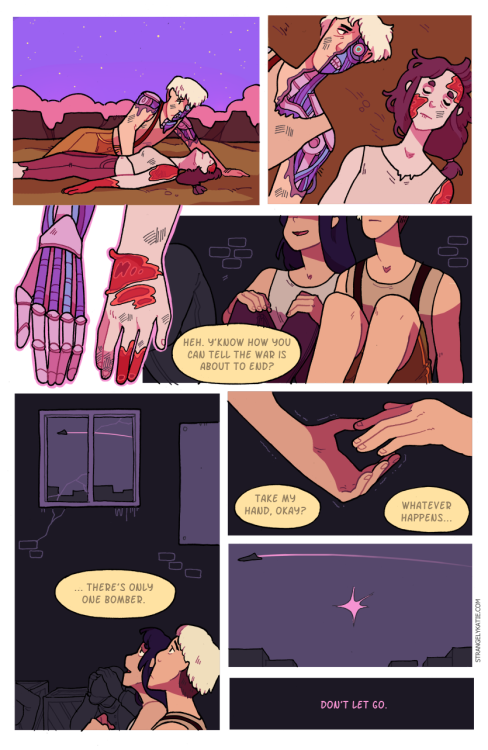 obfuscobble:  strangelykatie:  I finally got around to updating ‘Don’t Let Go’! I tried to push myself as much as possible. Still a little rough as I’ll be entering the finished version in something later this year. Fingers crossed!  I actually