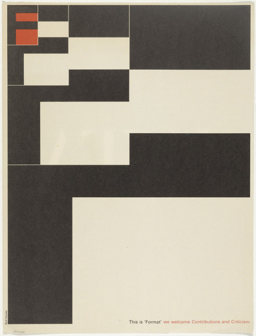 Rolf Harder, This is ‘Format’ we welcome Contributions and Criticism, 1964 Ad,