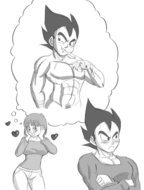  Anonymous asked funsexydragonball: Some people draw Vegeta like some sex god, and other ones make him a little prude and shy… whats your opinion?  I like to see both, actually. Sure I love the “ultimate sex god, Vegeta” fanart but