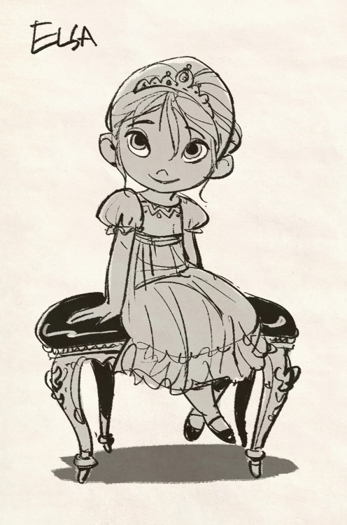 princehans: Baby Elsa &amp; Anna - from Jin Kim’s blog