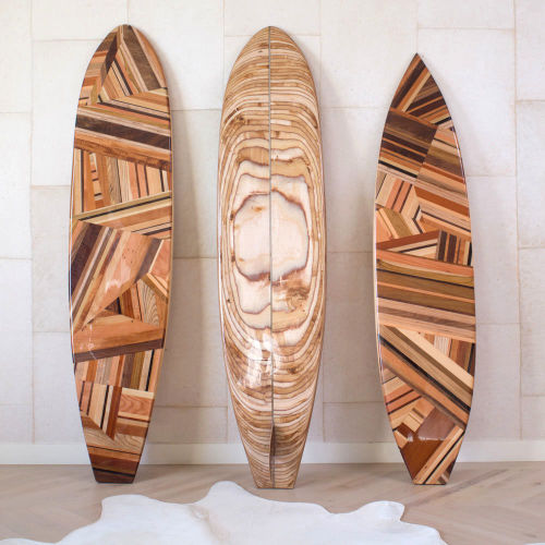 MULHOLLAND LONG SURFBOARDWOODInspired by Kelly’s love of Malibu Surf Culture, this unique decorative