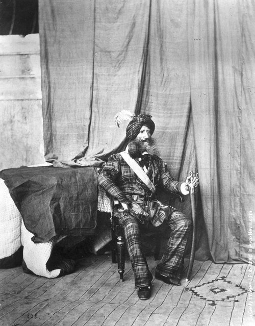 Colonel Alexander Gardner, Commander of the Maharajah’s troops in Kashmir, India, circa 1864.