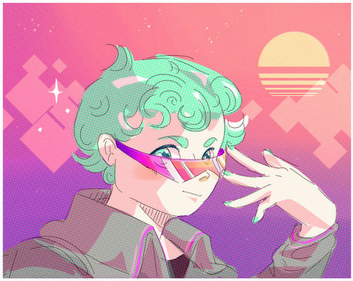 man i uh. i used to do the whole vaporwave neon pop aesthetic as a joke but now&hellip;. its rea