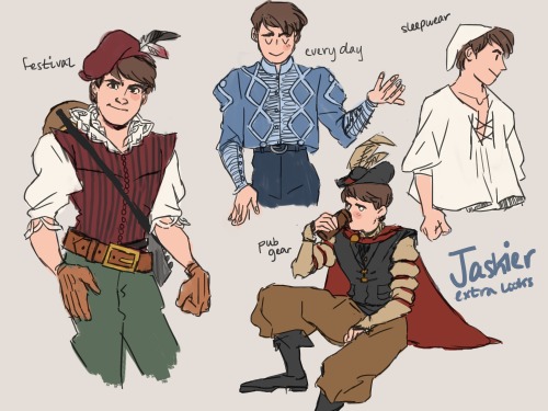 limrx:Doodled some Jaskier outfits 