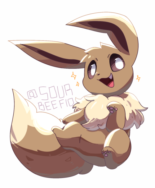 phone doodle of an eevee as well