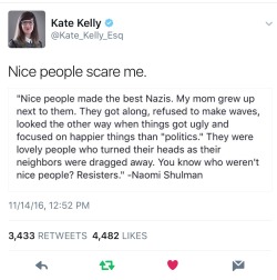 smarmygryffindor:  @ people deploring the lack of “civility” and “politeness” from the left after the election 