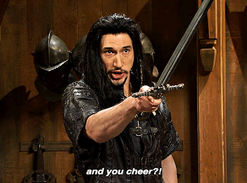 buffshipper8490: glitzescape: kylos: Adam Driver on SNL | 1/25/20 May the Shade Be With You I swear,
