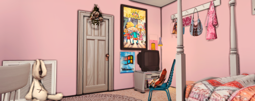 Cluttered 90s Bedroom - CC & Room Download