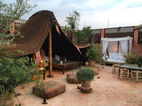 Terraza de @riadpalaciodelasespecias Nuestra jaima bereber es única en Marrakech #riadmarrake